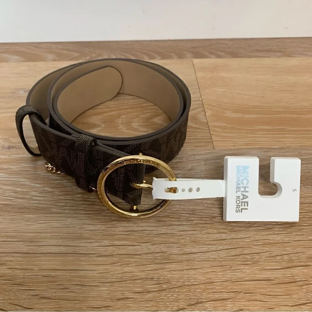 NWT Michael Kors Brown Monogram Women’s Belt